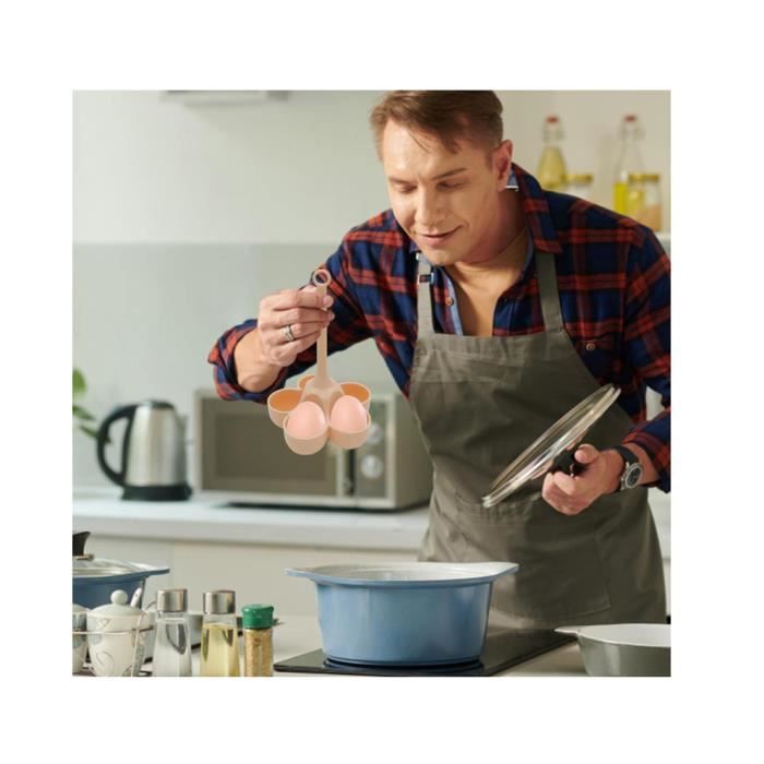 Support pour œufs à la vapeur - Accessoire de cuisson - Pour cuisiner jusqu'à 5 œufs durs - Maison