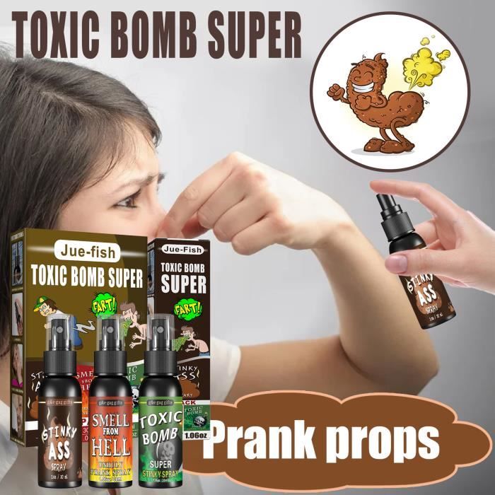 Spray Puant Allony - Lot De 3 | Odeur De Caca Extreme Pour Farces | 30 Ml - Longue Durée