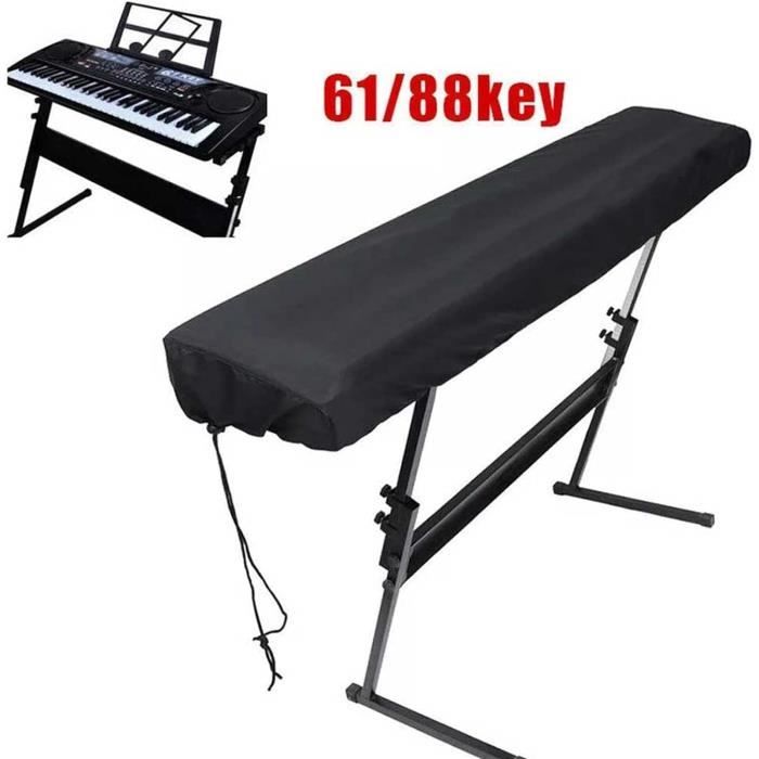 Housse Anti-poussière Pour Clavier De Piano 88 Touches - Velours Noir - Lavable - Protection étanche Et élégante - 10