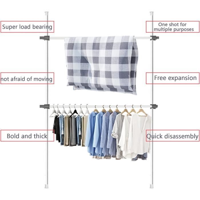 Garde Robe Telescopique Armoire De Rangement Portant À Vêtement ...