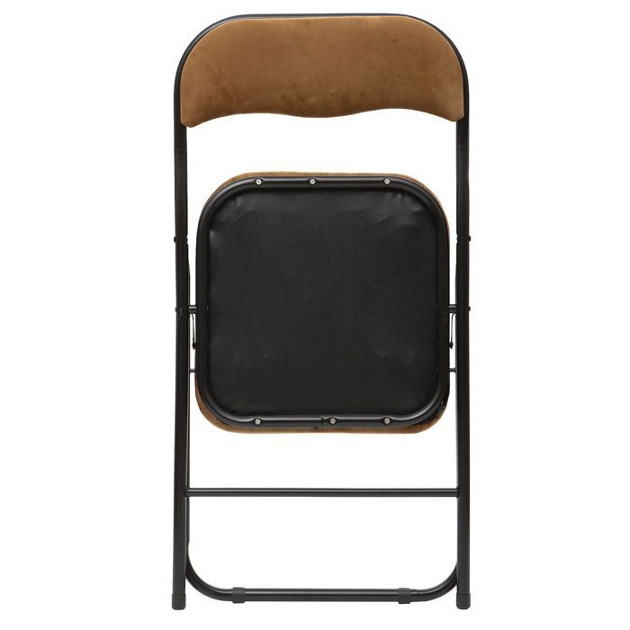 Chaise Pliante PVC Beige 5five - 44x45x79 Cm - Idéale Pour Jardin, Fête Ou Dépannage