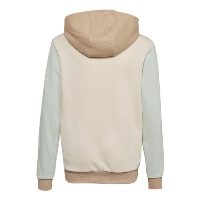 Sweat Capuche Fille Adidas Beige Manches Longues Poche
