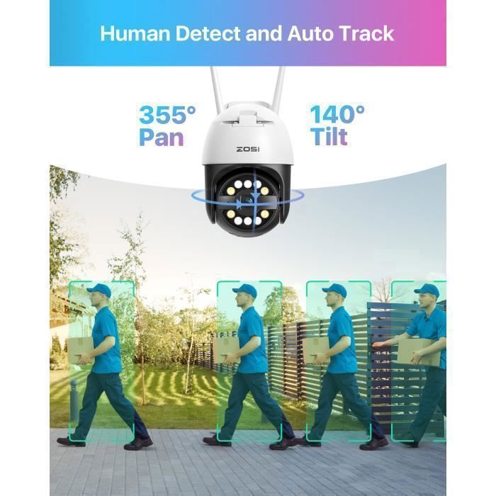 ZOSI 4K 8CH Kit Caméra de Surveillance WiFi 6, 8MP Caméra PT à 360 ZOSI 4K 8CH Kit Caméra de Surveillance WiFi 6, 8MP Caméra PT à 360