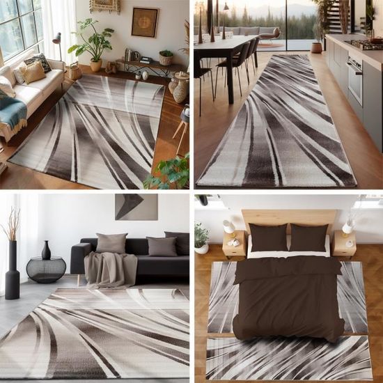 Tapis Sahara – Doux, Moelleux Et Facile à Vivre, Idéal Pour Le Salon Ou La Chambre – Design Géométrique Moderne En Beige – 160 X 230 Cm – Certifié Oeko-Tex - 4