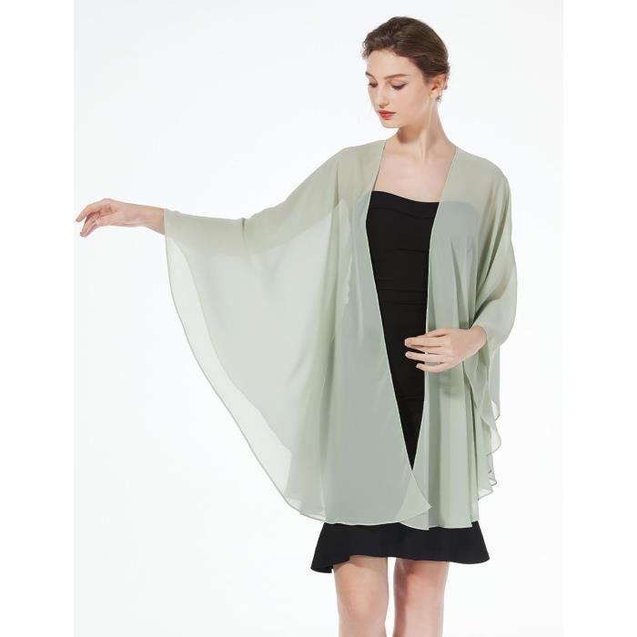 Étole Femme En Mousseline Légère – 175x70 Cm, Pour Mariage, Soirée, Robe De Mariée - 11