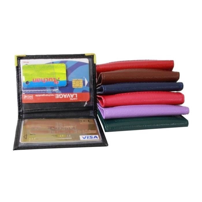 Etui passe Navigo Porte carte croûte de cuir