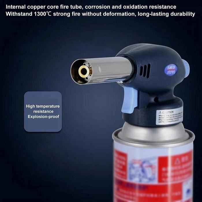 Chalumeau de cuisine puissant - rechargeable, sûr, facile à utiliser - idéal pour crème brûlée, caraméliser, dorer, flamber, barbecue - Et votre maison devient une oasis de bien-être