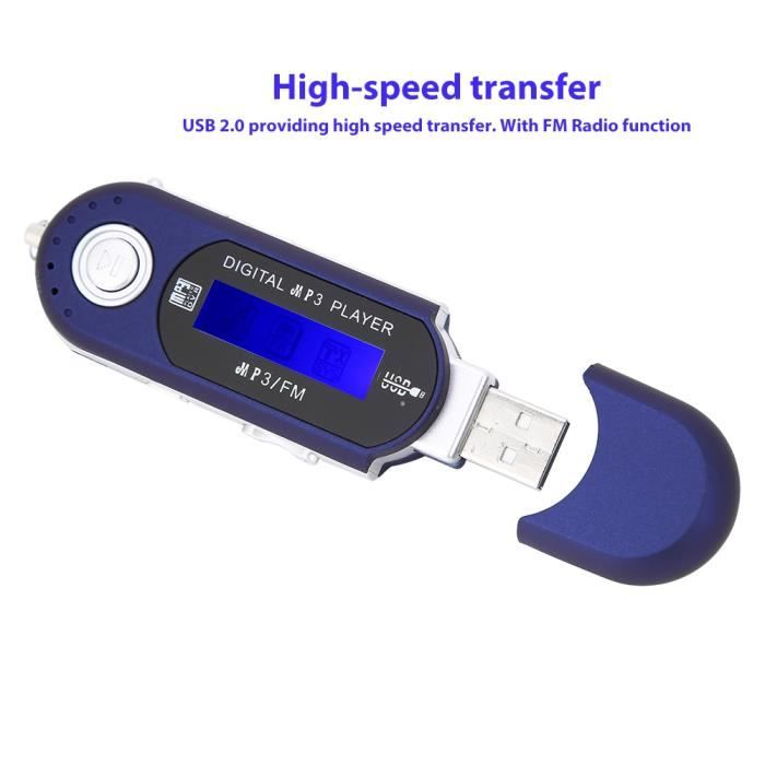 Lecteur MP3 Portable Yctze Avec Clé USB - Son HiFi, Jusqu'à 32Go, 10 Heures D'Autonomie - Noir