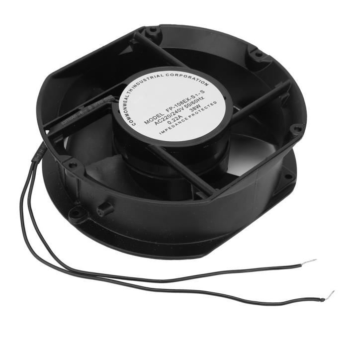 Ventilateur Axial Ovale AC 220V - 38W - Roulement à Billes - Pour Refroidissement Industriel Ou Domestique