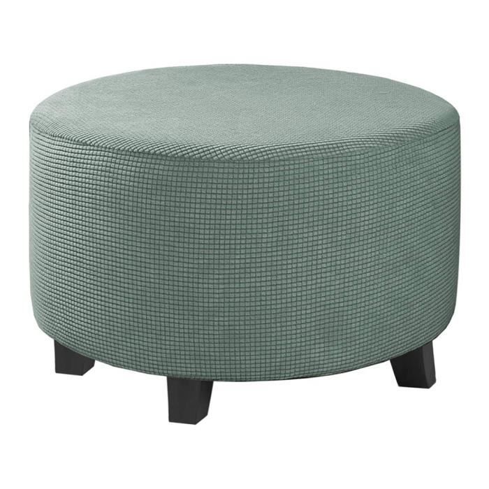 Velours Housse De Pouf Ottomane Rond 40/50/60/100 Cm Extensible Housse Pour Repose-Pieds Doux Jacquard Housse Ottomane Rond Housse De Protection Tabouret Avec Fond Élastique ( Color : #15 , Size : 60x