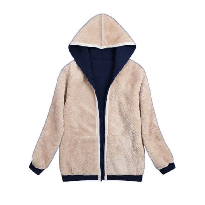 Veste Polaire Sweat à Capuche Zippée Pour Femme - Coupe Oversize Décontractée, Avec Cordon De Serrage Et Poches | Matière Douce En Polyester - 2