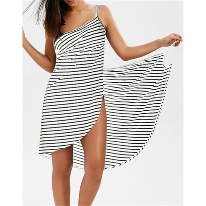 Robe de plage,Maillot de bain à rayures,sexy,grande taille,pour femmes