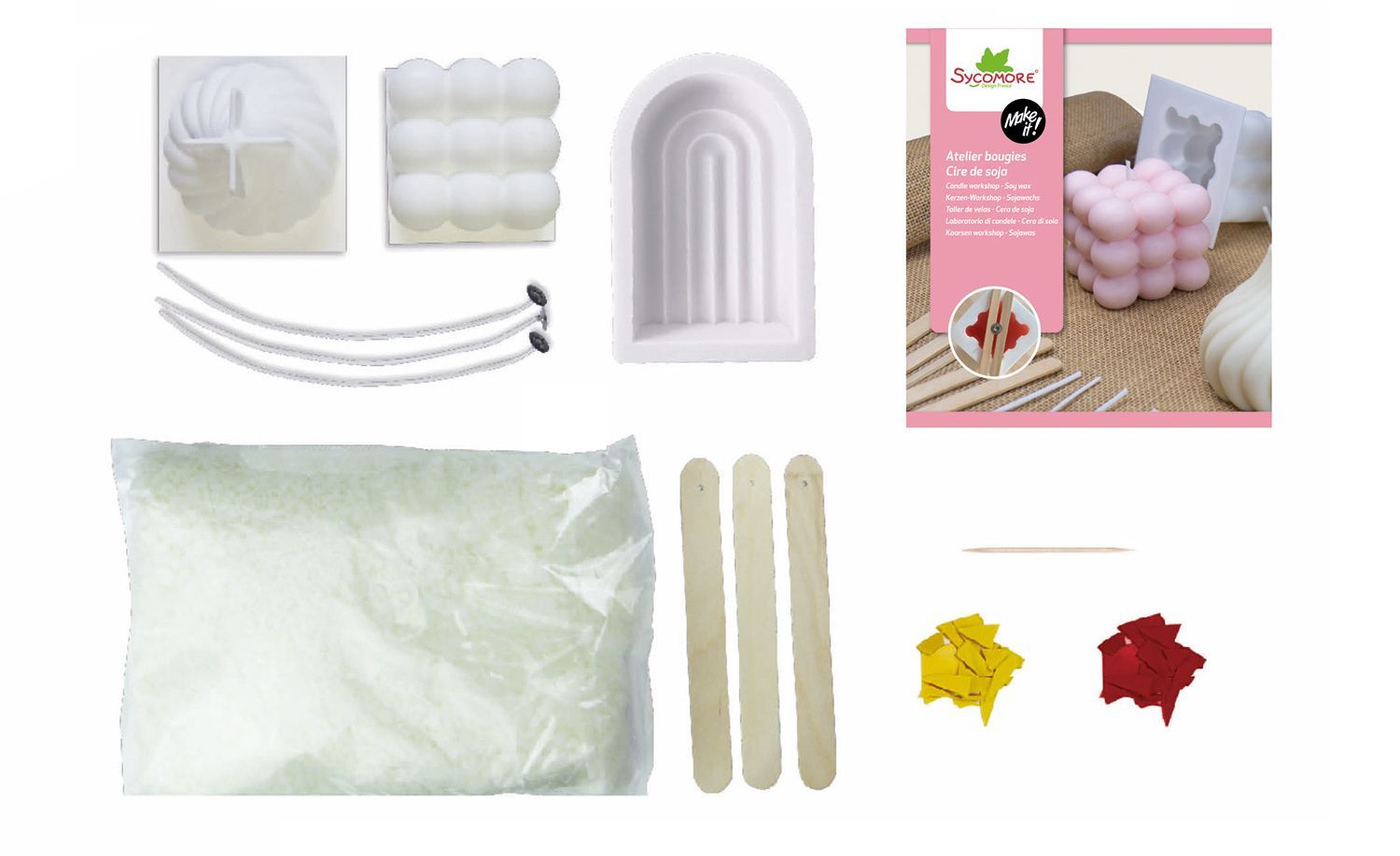 Kit Bougie a Faire Soi Meme Adulte, Kit de fabrication de bougies avec