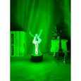 7 couleurs pas de télécommande - Lampe Led 3d à l'effigie de Michael Jackson Dancing, effet d'illusion de cou-3