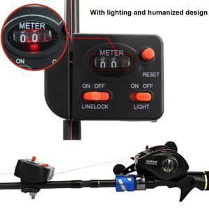 Compteur 99m écran LED Compteur De Ligne De Pêche Numérique - Sondeur Profondeur 99m Avec Clip Accessoire Pêche Nocturne Précision