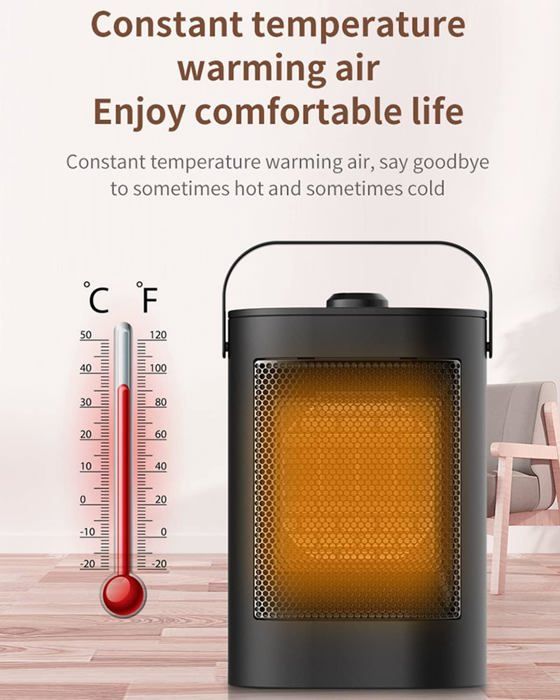 Chauffage d'appoint Electrique Portable,Petit Radiateur Soufflant Economie d'énergie PTC Ceramique,Silencieuse Chauffage Ciné - Bricolage