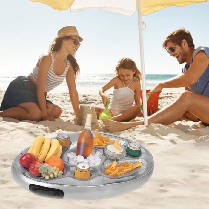 Bar Flottant Piscine DAJASD – 8 Porte-verres Gonflables – 50x70 Cm – PVC Résistant – Pour Piscine, Plage, Spa – Accessoire De Fête