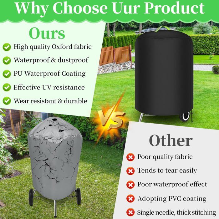 Housse De Barbecue Imperméable 420D En Tissu Oxford Pour Weber Et