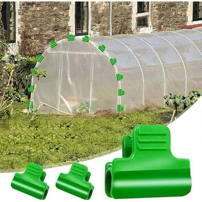 50 Pièces Pinces Serre Tunnel Hoop Clip 11mm - Clips Fixation Serre Jardin Pour Filets Et Bâches