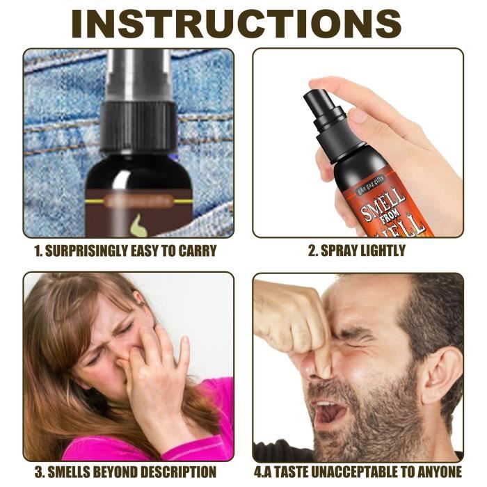 Spray Puant (bombe Prank) - Lot De 3, Odeur De Caca, Farce Et Attrape Pour Halloween Ou Blagues Entre Amis - 10