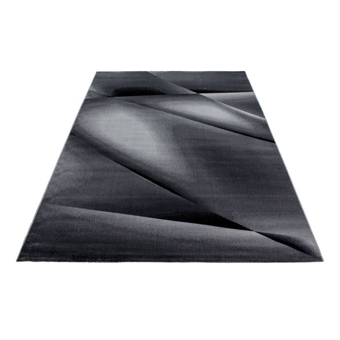 Tapis Salon Moderne Noir 120x170 Cm Carpetsale24 - Tapis Poils Courts Abstrait Doux