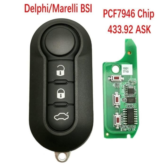 Coque clé,Datong clé télécommande intelligente pour voiture Fiat 500L, MPV,  Ducato, citroën Jumper - Type Gris - Delphi No Orginal - Cdiscount Auto