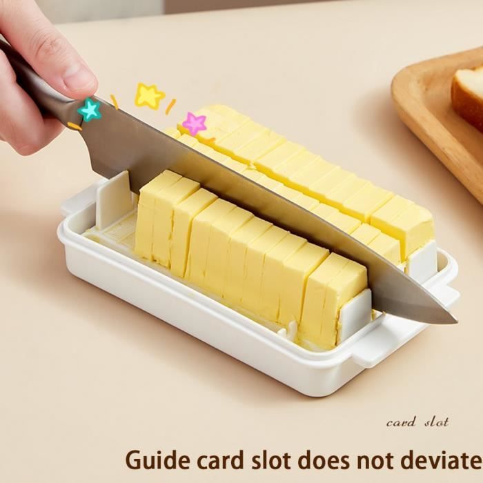 Boîte à beurre, porte-beurre en plastique avec couvercle et  coupe-trancheur, boîte à beurre, boîte à fromage pour réfrigérer -  Cdiscount Maison