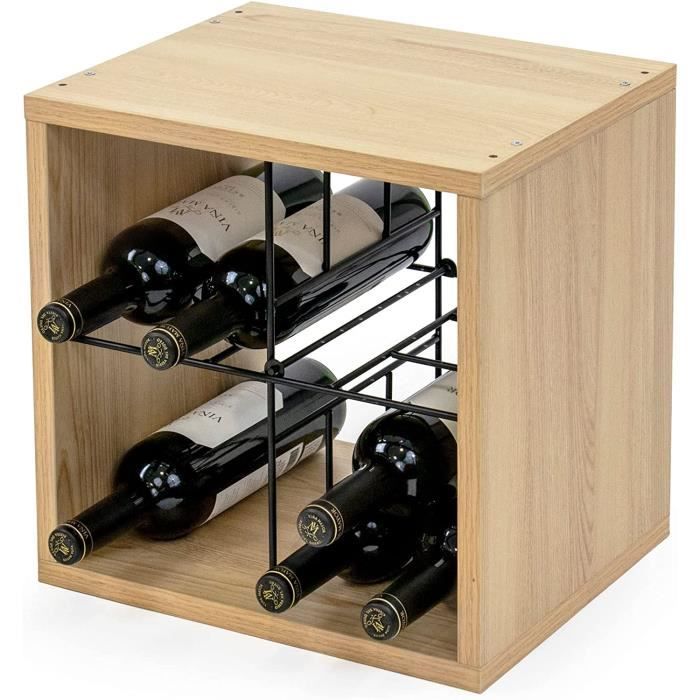Casier à vin en bois - Meuble Range Bouteille - 5 compartiments -  13.5*12*53cm - Cdiscount Maison