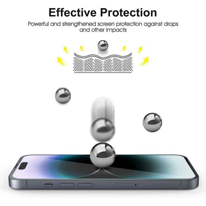Pack de 2 Films Protection Ecran 9H Pour iPhone 13 Pro Max / 14 Plus  Antichoc - Verre