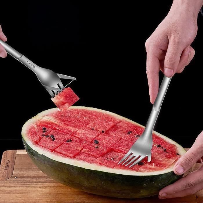 Coupe-Pastèque Et Melon En Acier Inoxydable – Grande Taille, 12 Tranches, Poignées Ergonomiques
