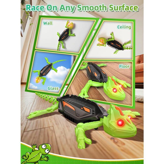 Gecko Radiocommandé - Lezard Télécommandé avec Yeux LED Lumineux ...