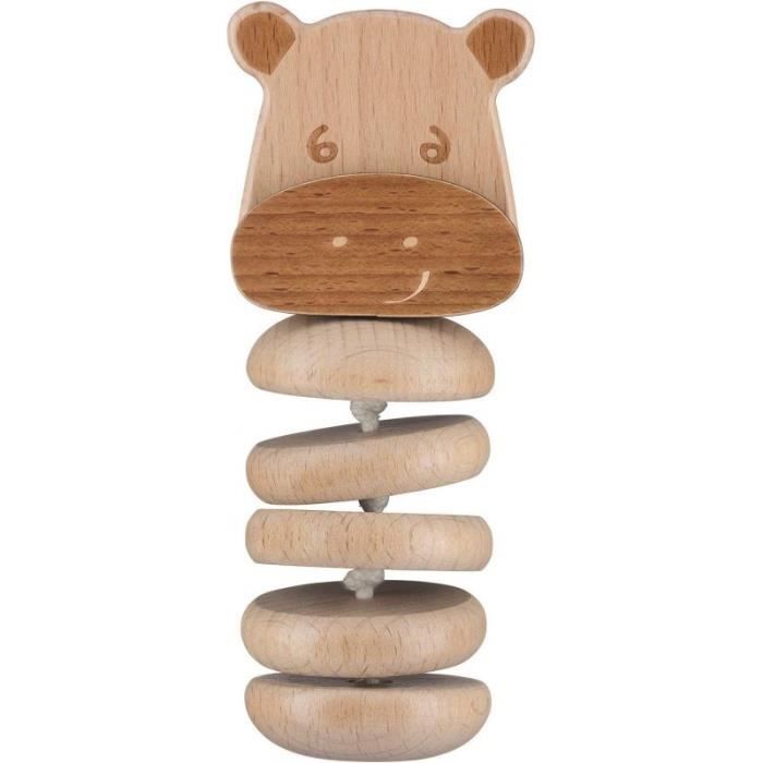 Bébéconfort Coffret Éveil Bois FSC – 3 Jouets : Jouet à Rouler, Hochet Grelot, Hochet Gling-Gling – Cadeau Durable
