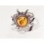 Bague Soleil Ambre Cognac Argent 925 Achat Vente Bague