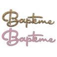 10 Décorations de table Baptême rose et doré or métallique à parsemer REF/8012-0