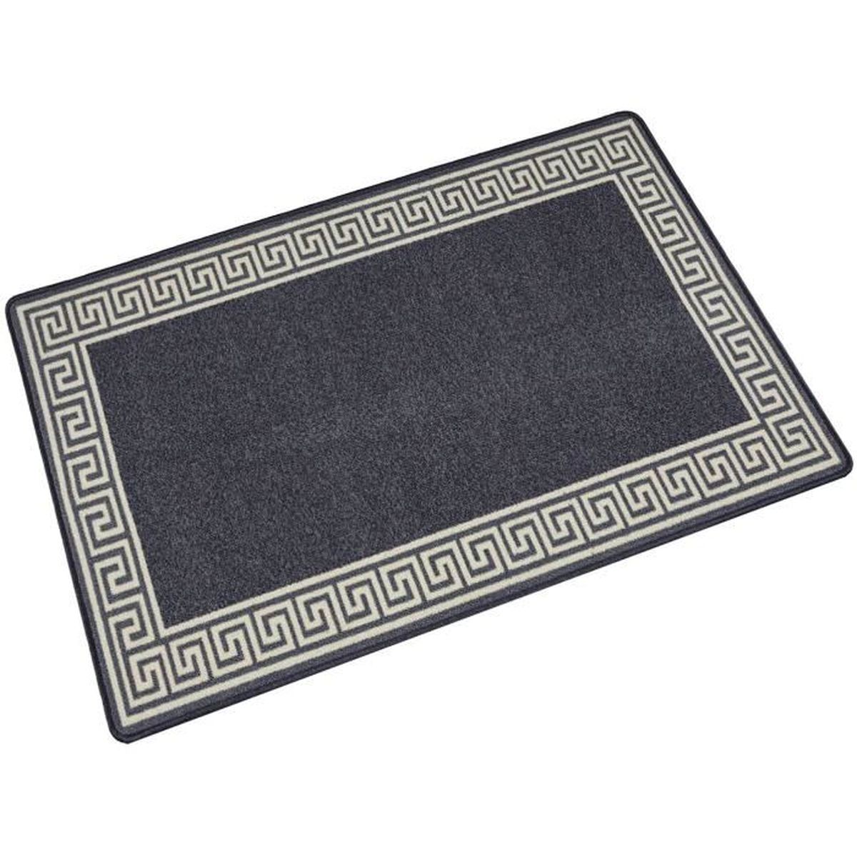 tapis d entree tapis antiderapant impermeable a poils ras creme grise achat vente tapis d entree cdiscount