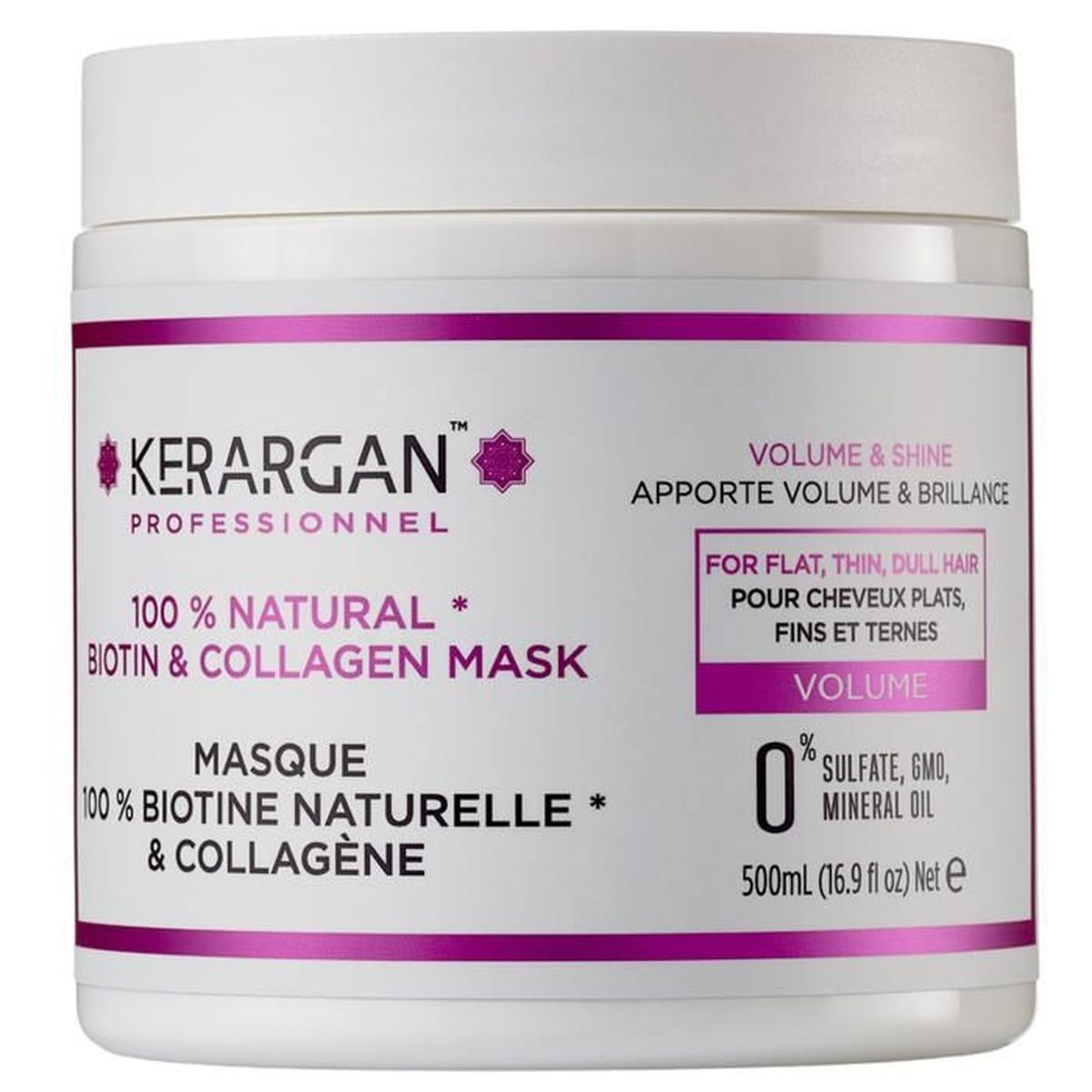 Kerargan Masque Capillaire La Biotine Et Au Collag ne Pour Redonner 