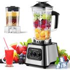 PRUMYA Blender professionnel 6000W – Mixeur haute puissance 9 vitesses avec 2 bols (2L+0,5L), 4 lames inox, pour glace pilée, smoothies