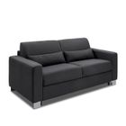 ITALIAN SPIRIT Canapé lit 3 places BORDEAUX convertible EXPRESS 140cm matelas 16 cm tweed gris graphite gris Tissu Inside75