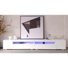 Meuble TV - TIMPFEE - Blanc - Panneau lumineux - LED variable - 240 cm