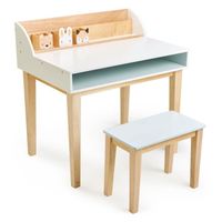 Bureau et chaise enfant - Tender Leaf Toys - Contreplaqué et bois d'hévéa - Beige - L75 x l53 x H75,5 cm
