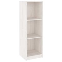 Bibliothèque en bois blanc - FIMEI - 36x33x110 cm - 3 compartiments spacieux