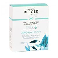 Maison Berger - 6419 Recharges Diffuseur voiture Aroma Happy Blanc