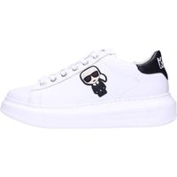 Sneakers blanches pour femme Karl Lagerfeld KL62530 - Lacets - Plat - Synthétique