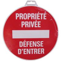 Disque - propriété privée défense d'entrer - D: 180 mm