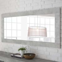 Miroir rectangulaire Béton ciré clair - LUBIO - L 170 x l 2 x H 75
