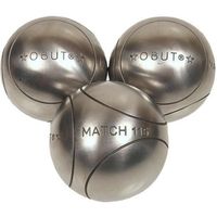 Boules de pétanque Match IT Inox 73mm 1 strie - Obut - 690g