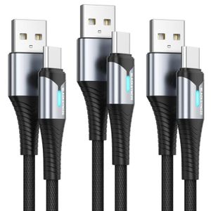 CHARGEUR TÉLÉPHONE Cable USB C [Lot de 3-0,5M+2M+2M] 3,1A Charge Rapi