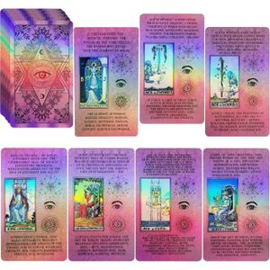 CARTES DE JEU Cartes de Tarot holographiques en PVC avec signifi