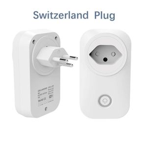 PRISE 3pc - Plug 16A Suisse - Prise connectée WiFi, ue, 16a, minuterie, pour télécommande vocale, avec Alexa et Goo