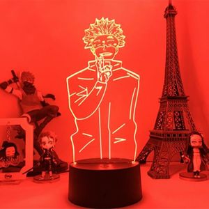 VEILLEUSE BÉBÉ Anime Veilleuse Illusion 3D 7 Couleurs Changeantes Lampe Anime Lampe Maison Bureau Décorations Noël Anniversaire Cadeaux (Tou[u3404]
